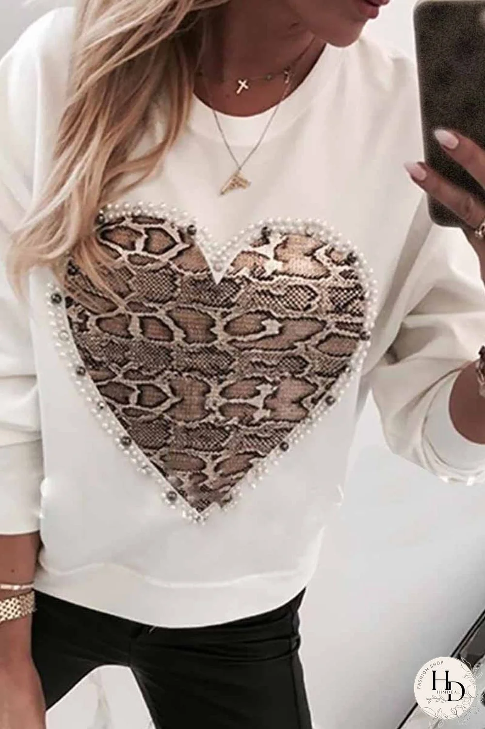 Casual Snake Print Sweatshirt