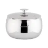 Stainless Steel Seasoning Jar Four-Leaf Clover Snack Box Sugar Cube Jar Multi-Purpose With Lid