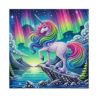 Northern Lights Unicorn - Pearls Painting