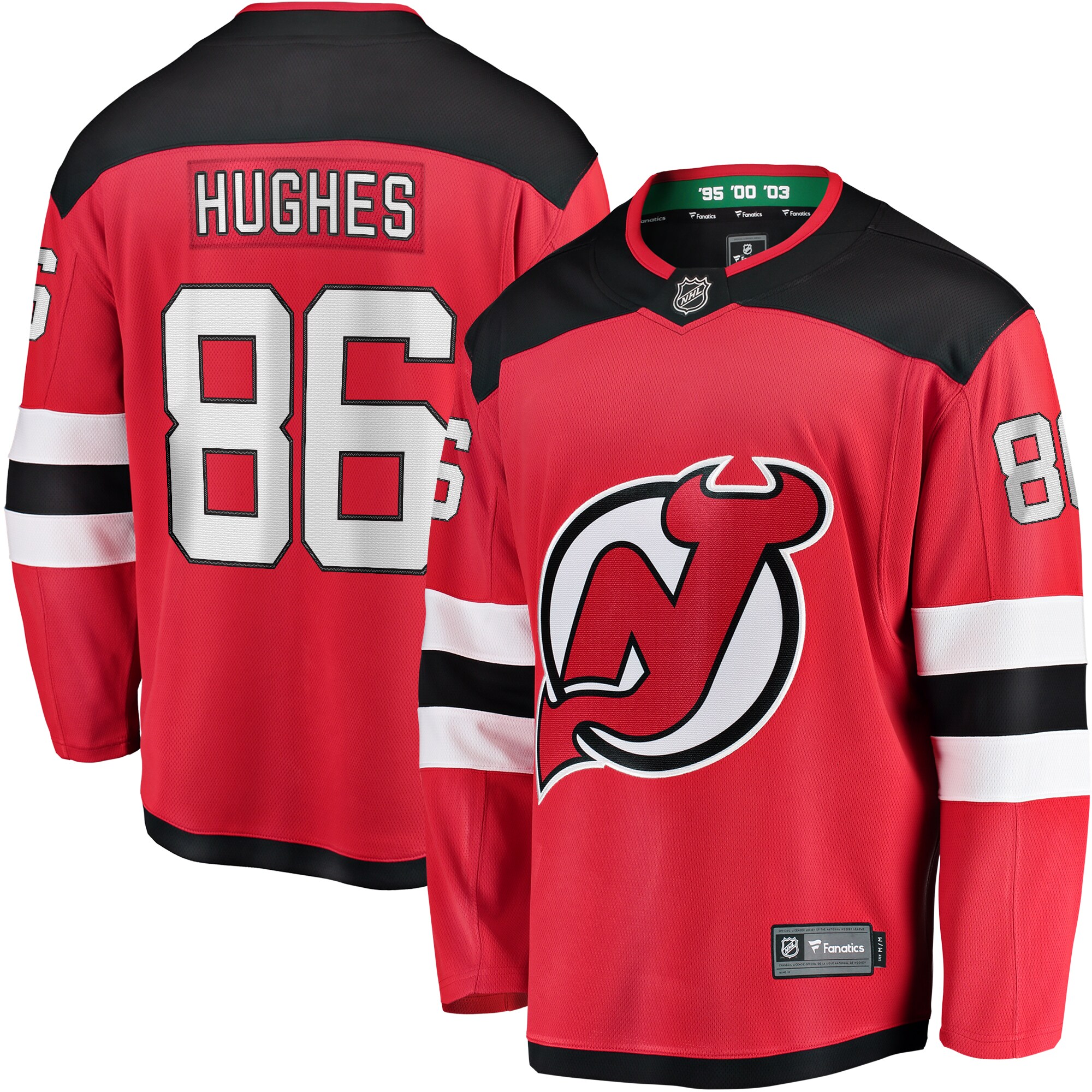 Jack Hughes New Jersey Devils Fanatics Breakaway   Jersey – Red mysite