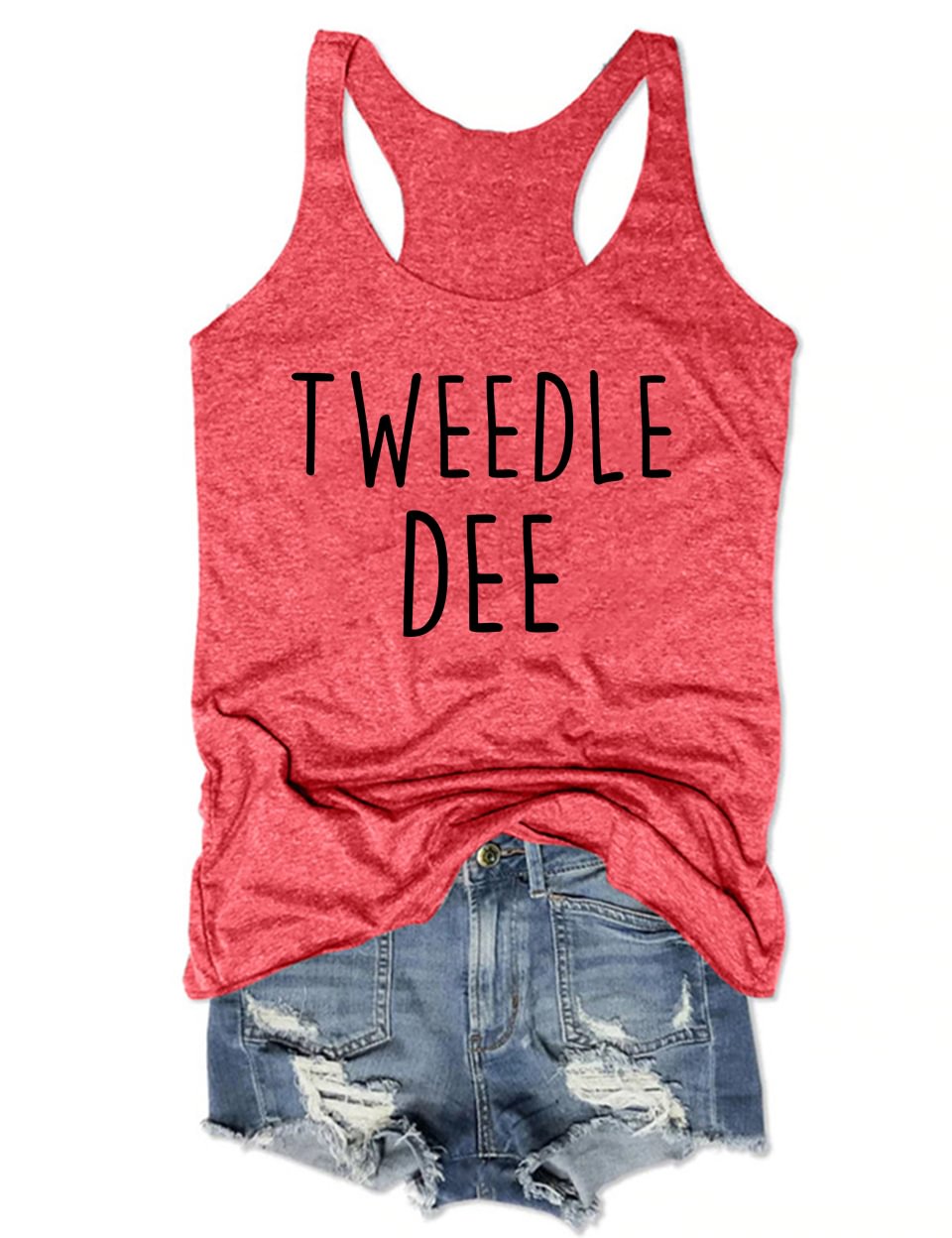 Tweedle Dee/Tweedle Dumbass Tank-Red