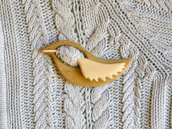 🔥LAST DAY 70% OFF🔥Brooch pin with wooden animal pattern (sweater clip)