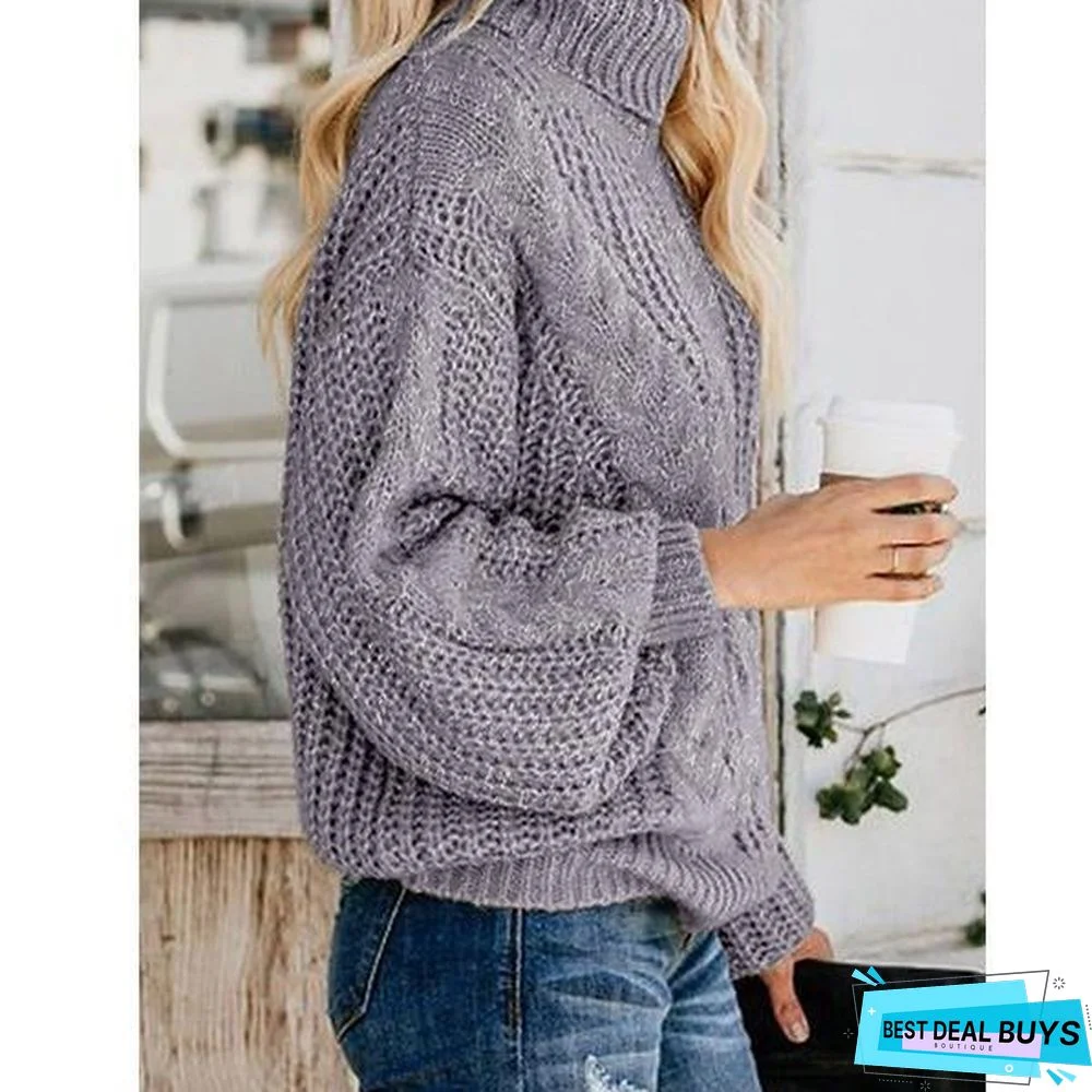 High Collar Casual Warm Sweater