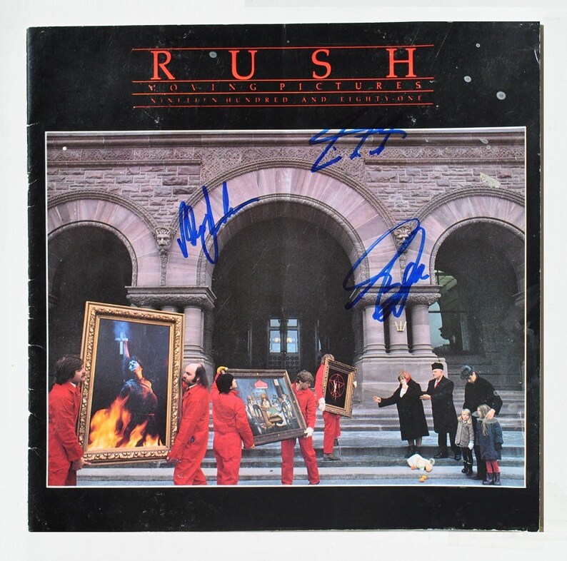 RUSH MOVING PICTURES 1981...18 Page Tour Program Signed x3 wCoA