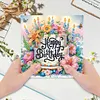 6pcs Diamond Painting Greeting Cards DIY Diamond Art Cards Crafts (Birthday)