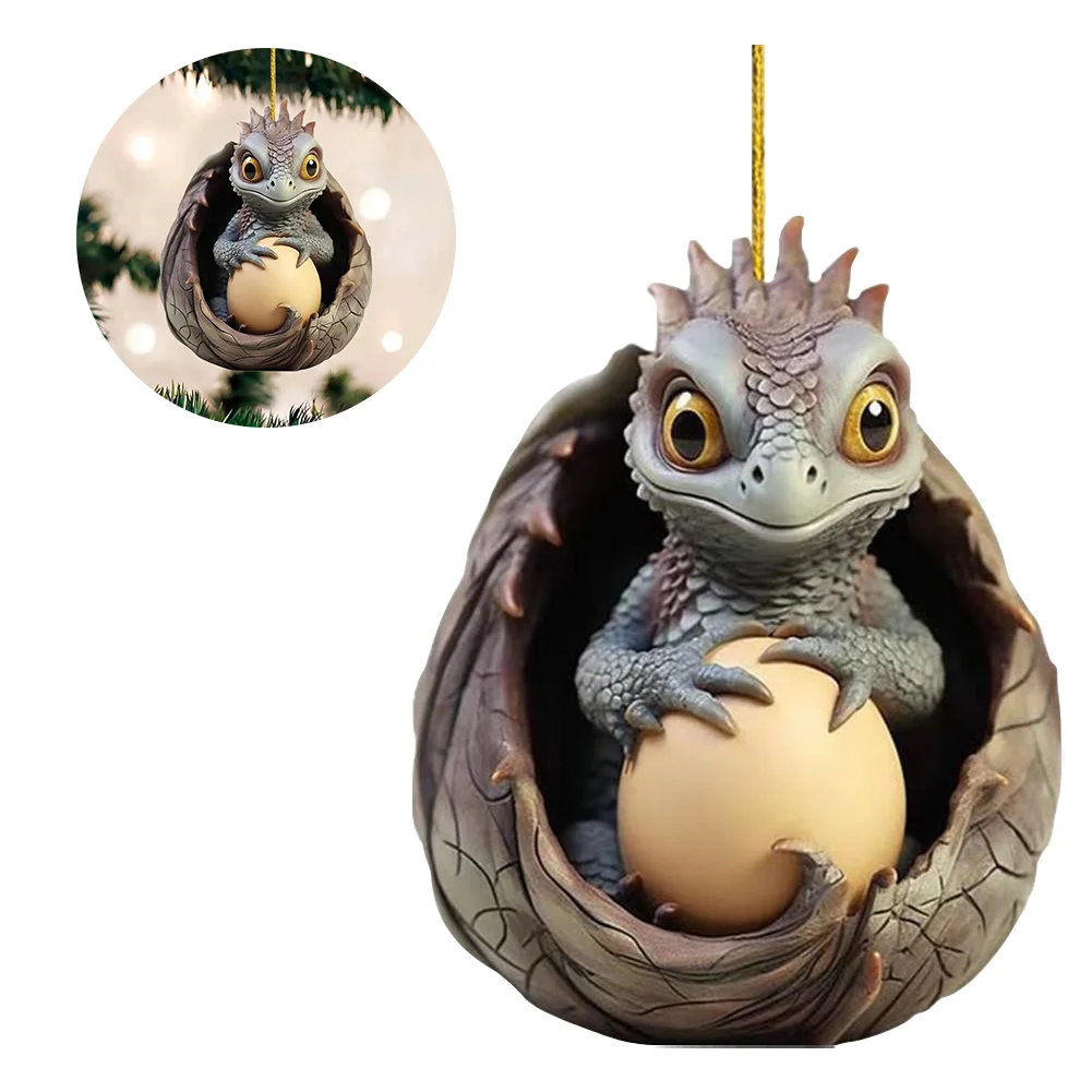 Christmas Dragon Egg Decoration Novelty Cute Acrylic Party Favors (B)