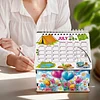 DIY Diamond Painting Special Shape Desktop Cabin Calendar Organizer Box Kit(Heart Flower)