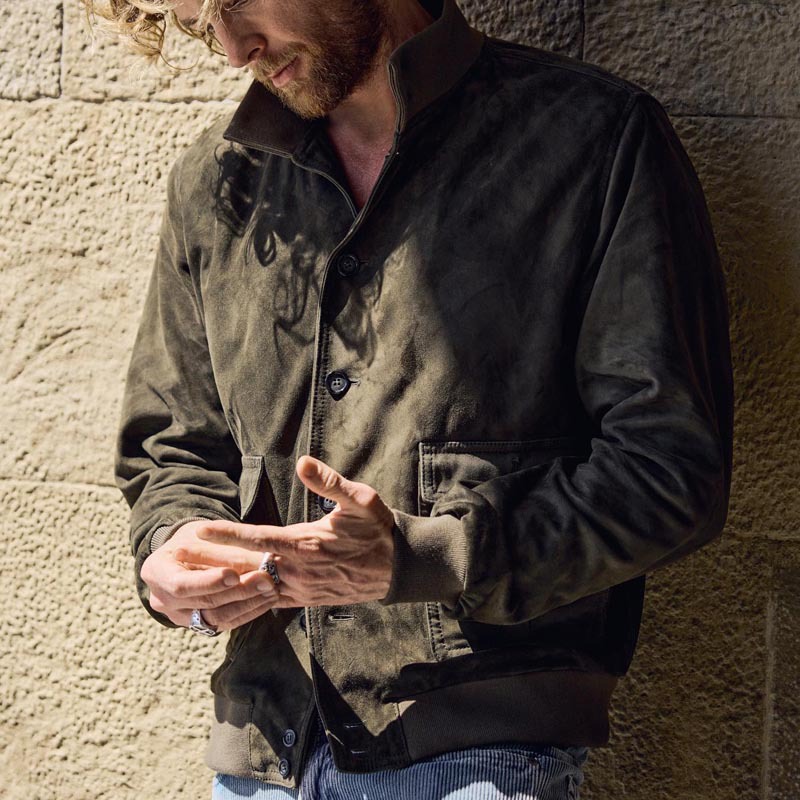 Winter Men's Slim Jacket Solid Color Fashion Lapel Coat