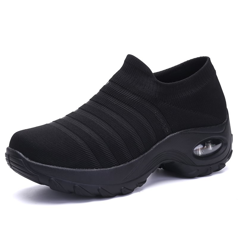 Women's Walking Shoes Sock Sneakers - Mesh Slip On Air Cushion Lady Girls Platform Loafers - vzzhome