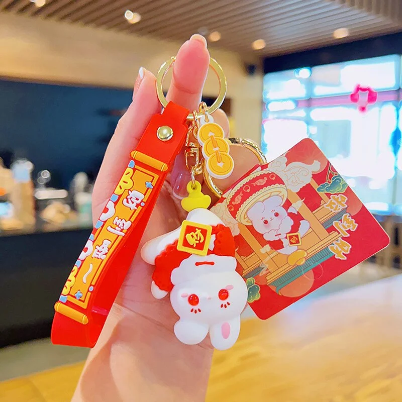 Fortune Rabbit Keychain Cute Exquisite Cartoon Bag Pendant Holiday Gifts