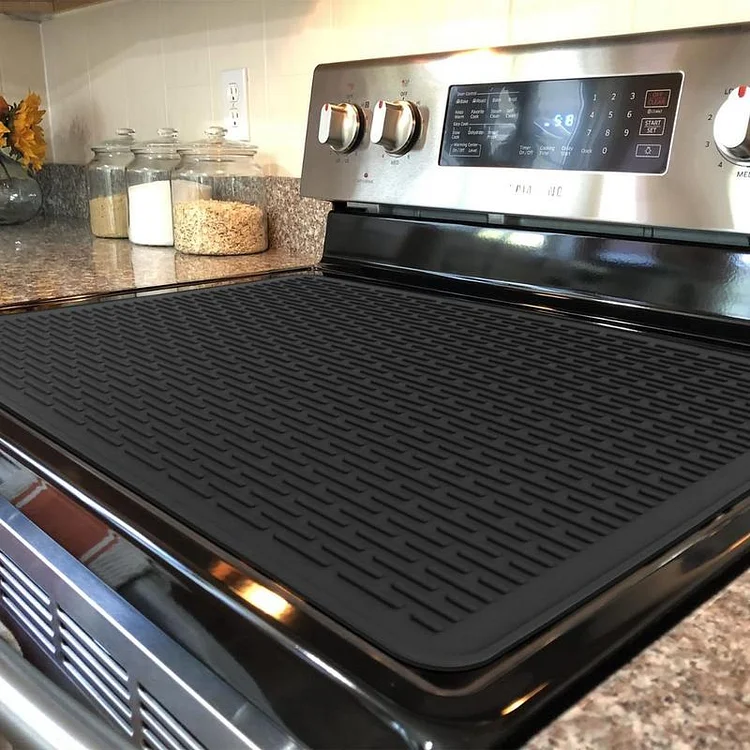 Heat-Resistant Silicone Stove Cover Mat & Utensils