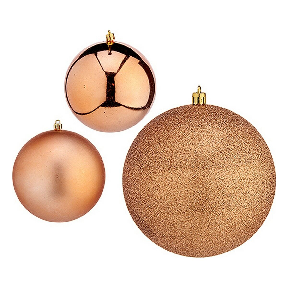 Christmas Baubles Krist+ Copper Plastic &Oslash; 10 cm 6 Units