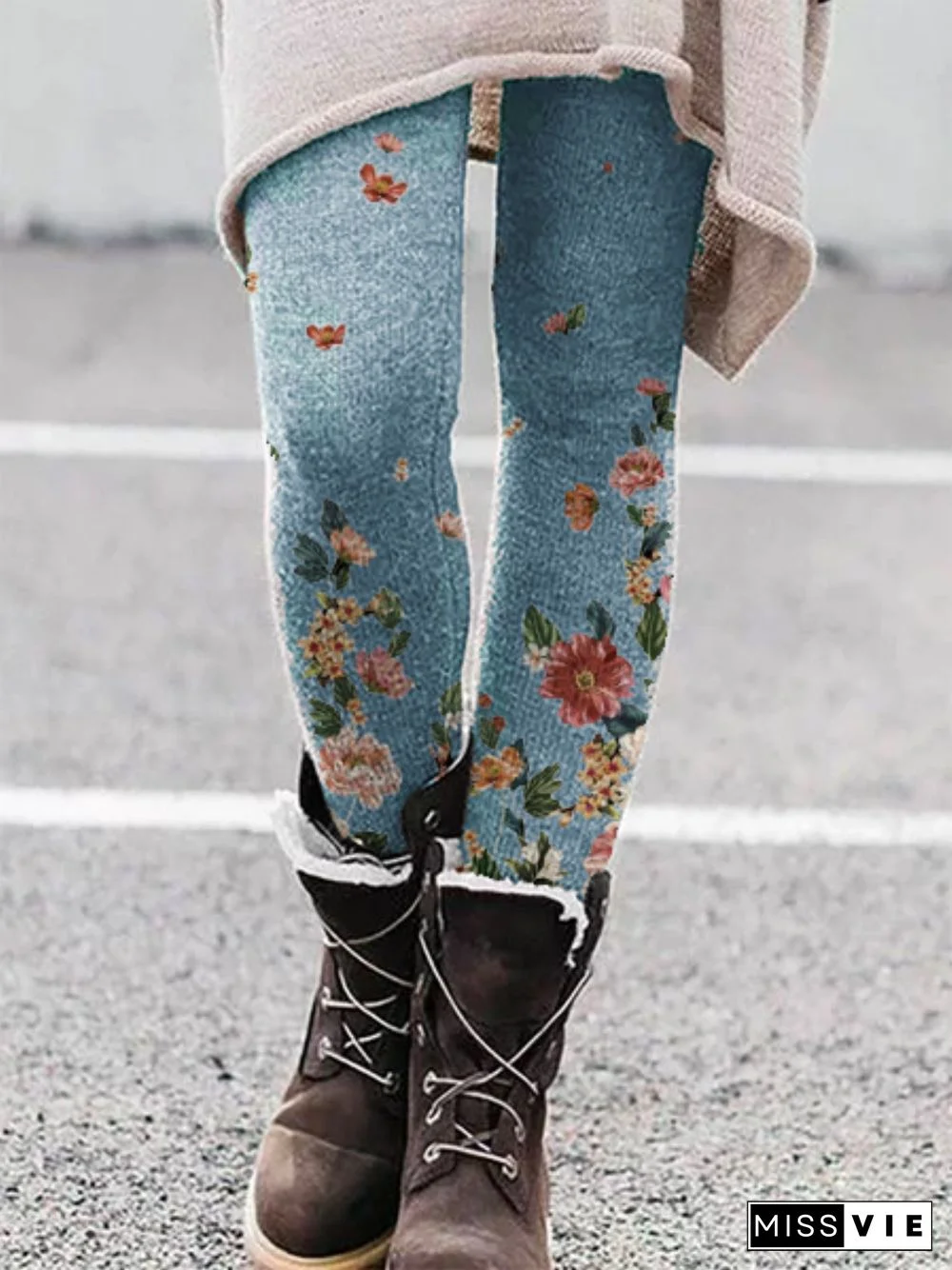 Plus size Floral Leggings Leggings