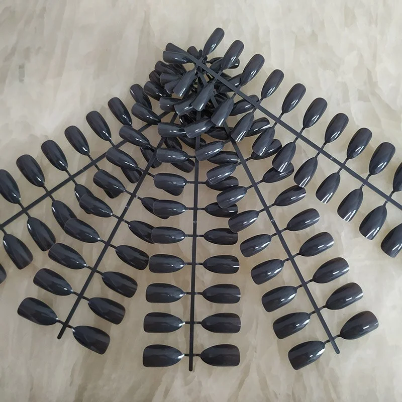 18 Colors Full Cover Stiletto Fake Nails Short Sharp Pointed False Nail Art Tips Acrylic Almond Nails Press On Nail Art Designs-Nail Inspo