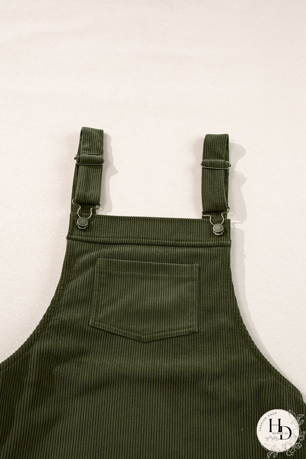 Women's Olive Green Corduroy Mini Dress