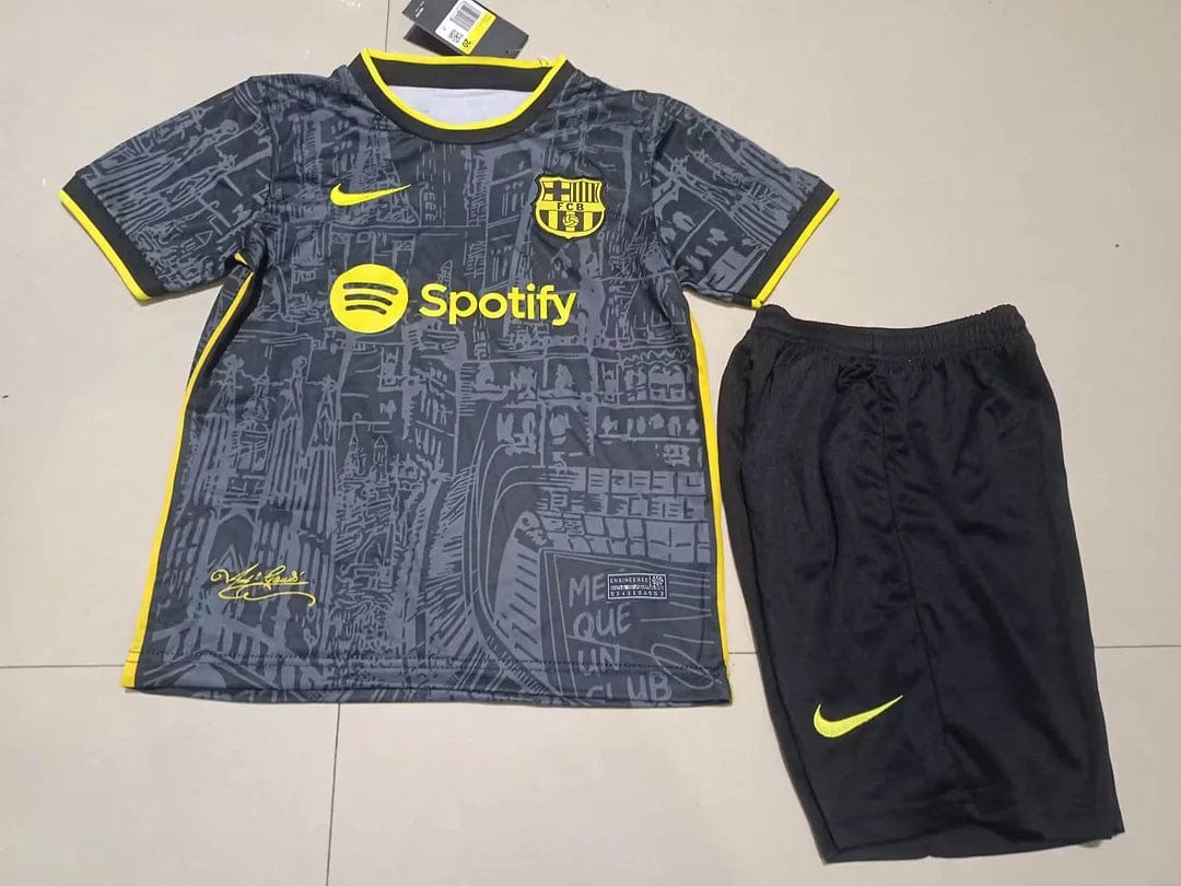 2023/2024 Kids Size  Barcelona Special Edition Black Football Shirt 1:1 Thai Quality mysite