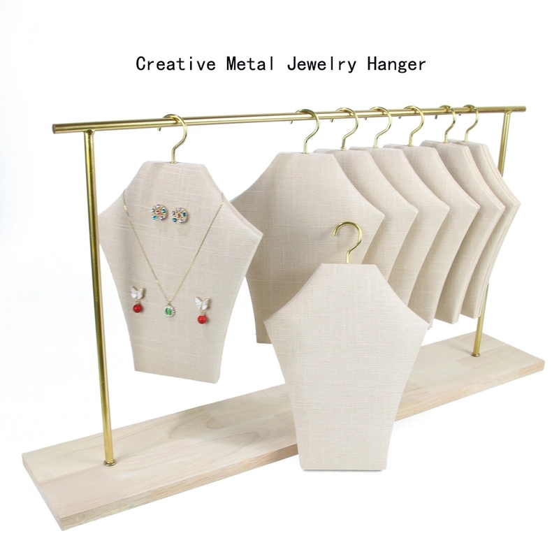 1 Piece Solid Wood Metal Minimalist Solid Color Jewelry Rack