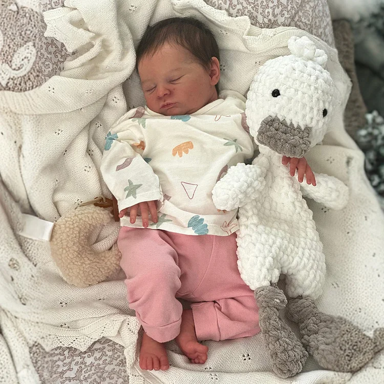  [Heatbeat Coos and Breath] 20" Handmade Lifelike Reborn Newborn Baby Sleeping Girl Named Wadula, Looks Really Cute - Reborndollsshop®-Reborndollsshop®