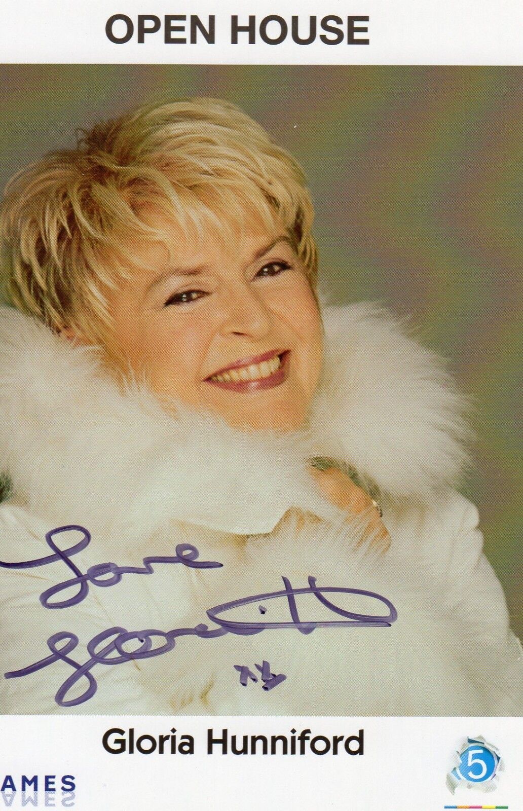 GLORIA HUNNIFORD AUTOGRAPH TV & RADIO PRESENTER