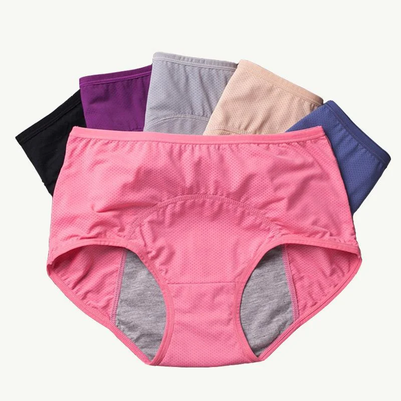 xl~6xl Leak Proof Menstrual Briefs for Women Antibacterial