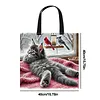 Cats-11CT DIY Stamped Cross Stitch Shopping Bag 40*40cm tapestrymarket