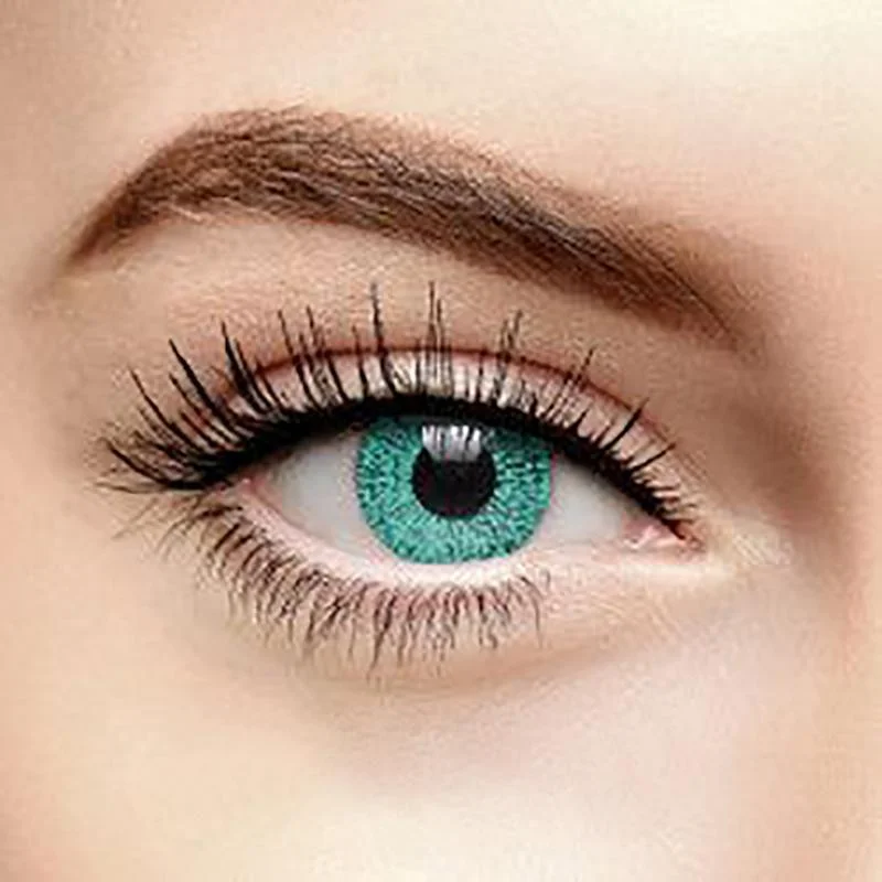Shiny fireworks green (12 months) contact lenses