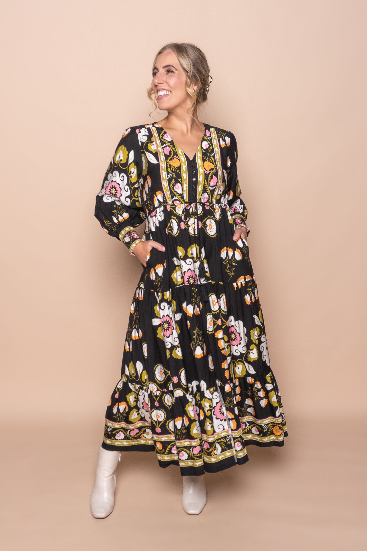 Ophira Maxi Dress in Black