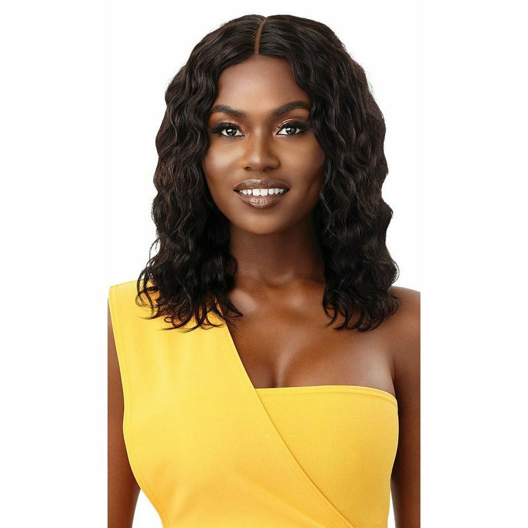 Outre The Daily Wig 100% Unprocessed Human Hair Lace Part Wig - Wet & Wavy Natural Wave 16"