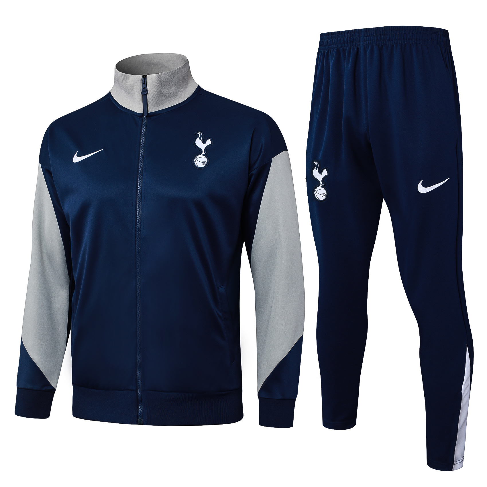 2025/2026 Tottenham Long Zipped Jacket Sapphire Blue Football Jersey