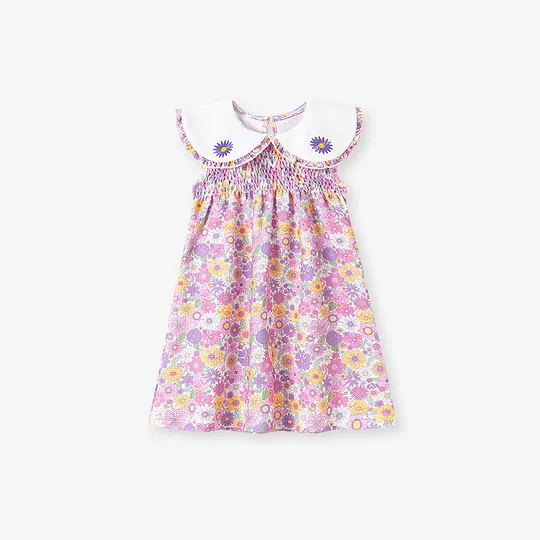 【18M-7Y】Girls' Adorable Floral Fashion Dress