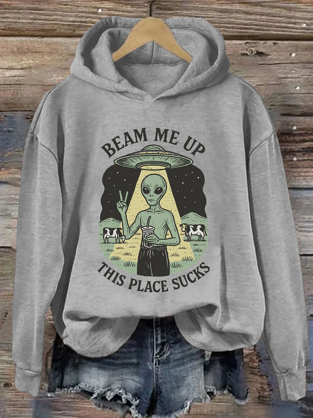 Beam Me Up This Place Sucks Hoodie