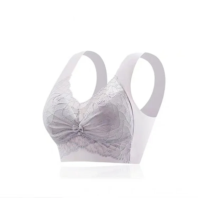 Women's Lace Breathable Wide Straps Stretchy Wire-Free Bra