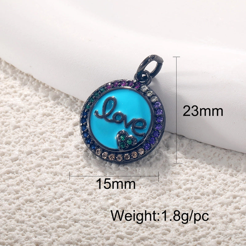 1 Piece Copper Geometric Heart Shape Pendant