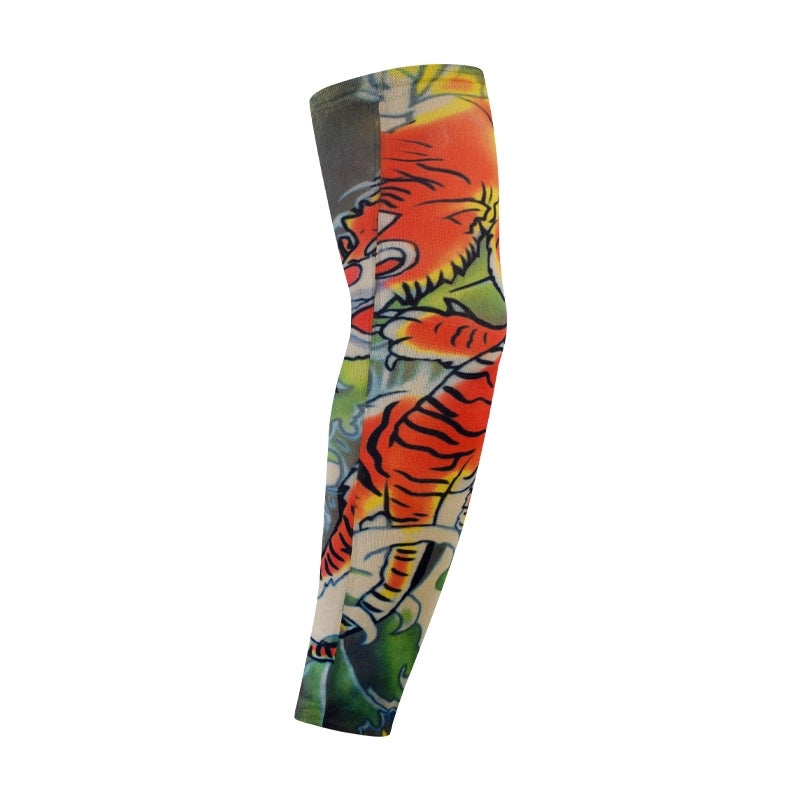 Unisex Punk Cool Style Stripe Skull Polyester Arm Sleeves