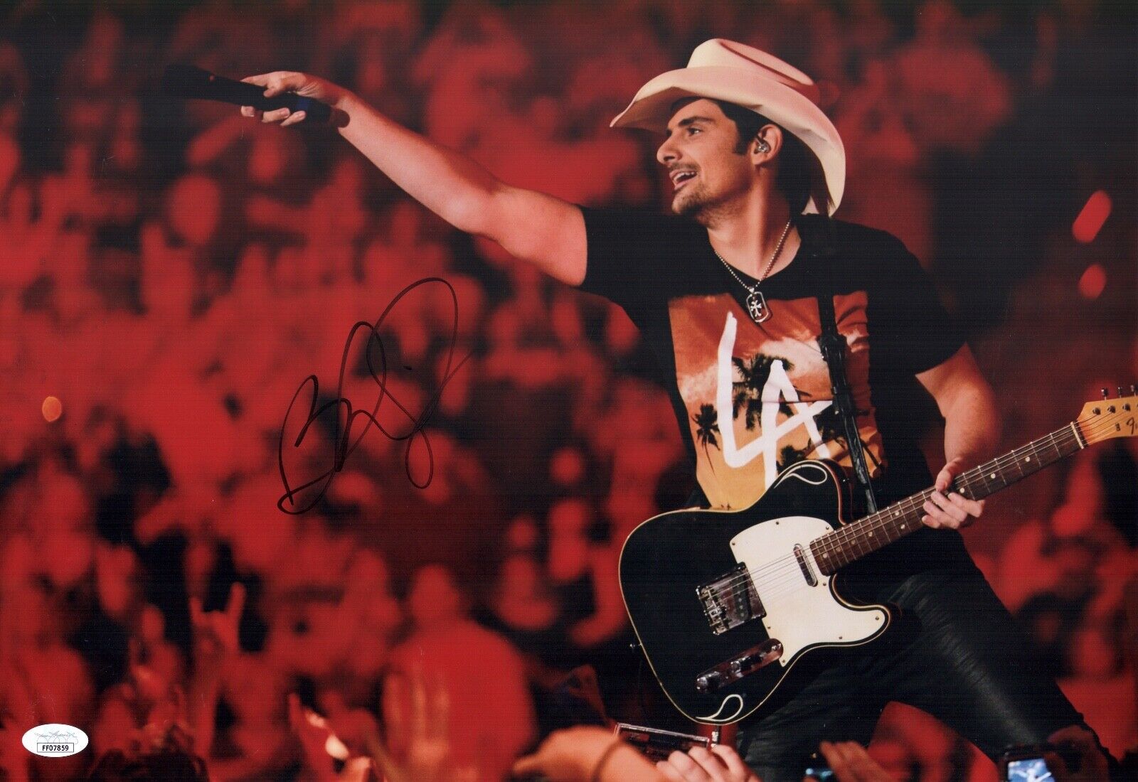 BRAD PAISLEY Signed COUNTRY SINGER 12x18 Photo Poster painting IN PERSON Autograph JSA COA