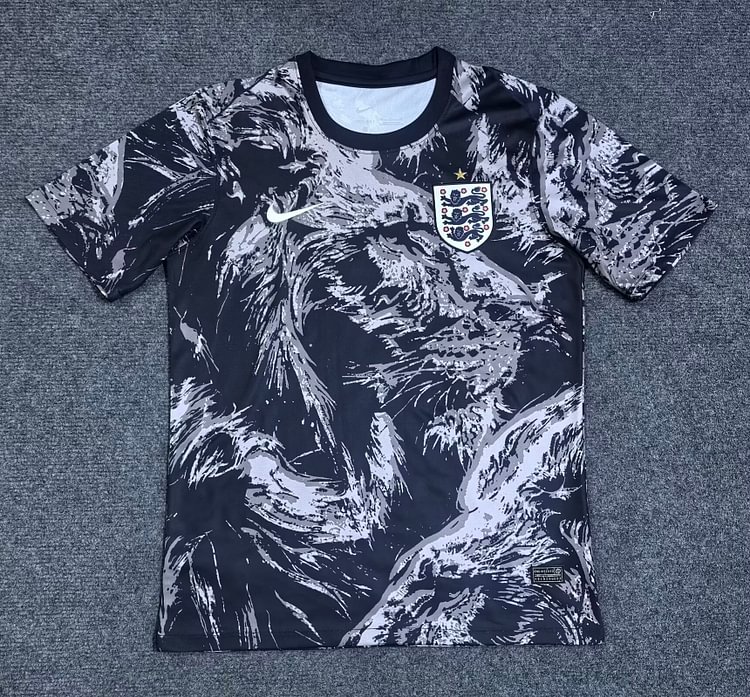2026-27 England Pre-Match Kit - Black Jersey (Fan Version)