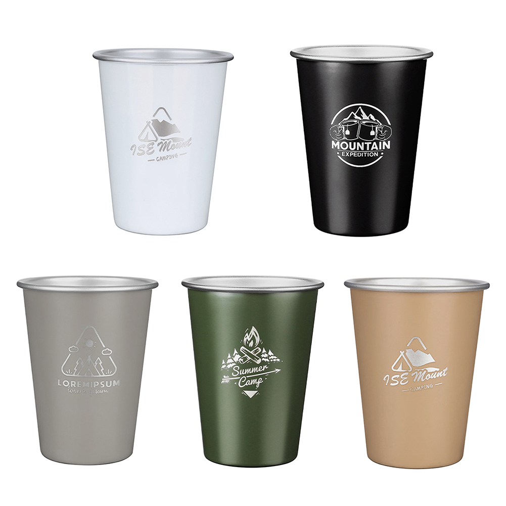 

Stainless Steel Camping Cup 350ml Outdoor Travel Coffee Beer Drinks Mugs, Mud colour, 501 Original