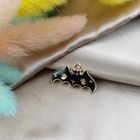 Bulk 10 30 Cartoon Bat Halloween Ghost Charm Pendant,Haunted house castle Charms For Handmade Earring Necklace Bracelet Jewelry
