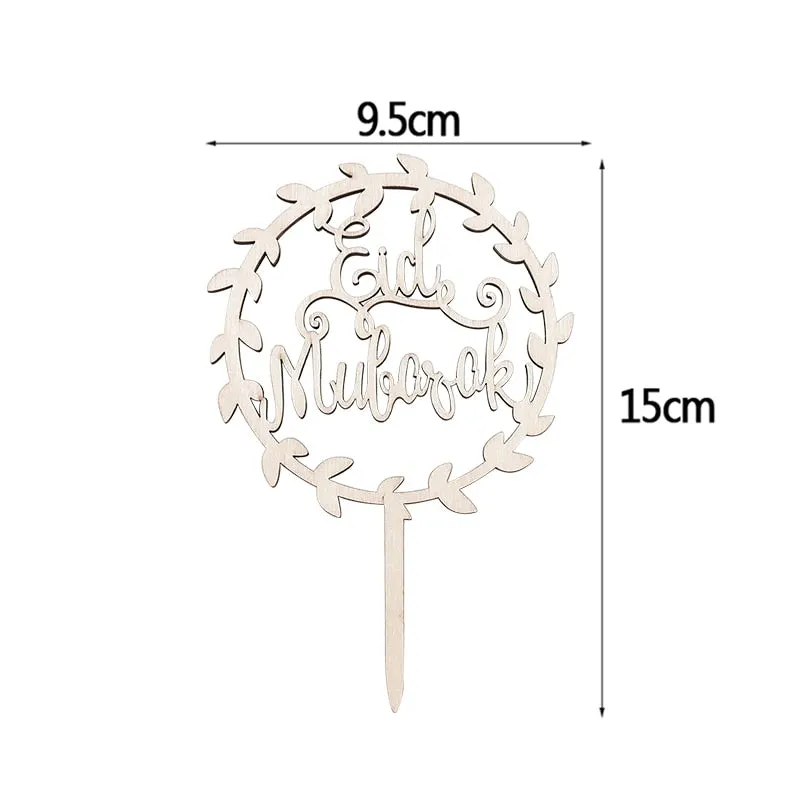 Gold Silver Glitter Eid Mubarak Cupcake Toppers EID Ramadan Festival Bunting Islamic Muslim Mubarak Party Decoration