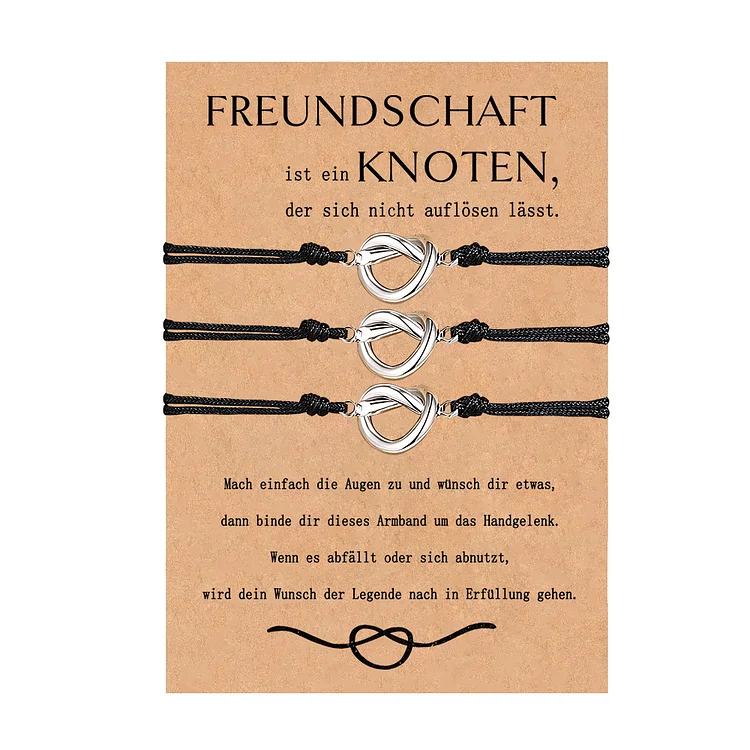 Kettenmachen Knoten Armbänder Set für beste FreundinFreundschaft ist