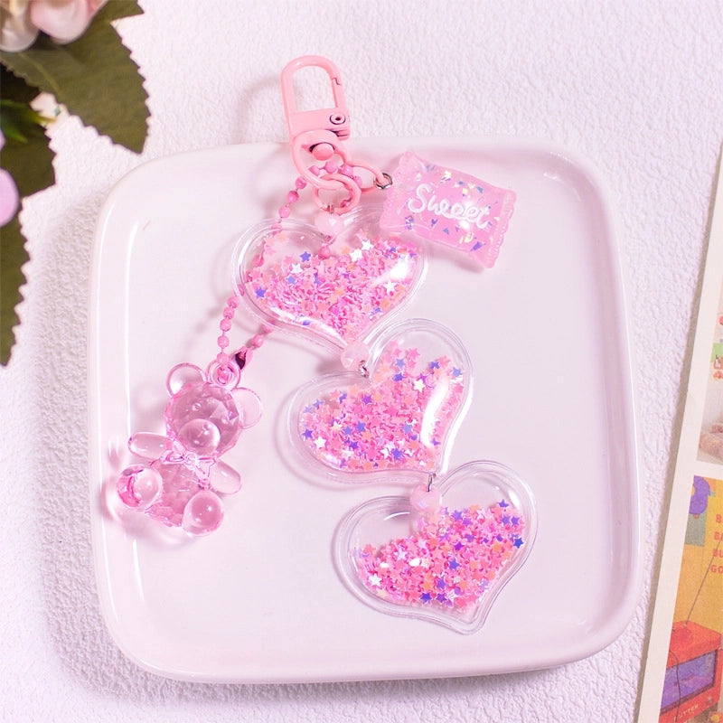 Cute Bear Resin Unisex Bag Pendant Keychain