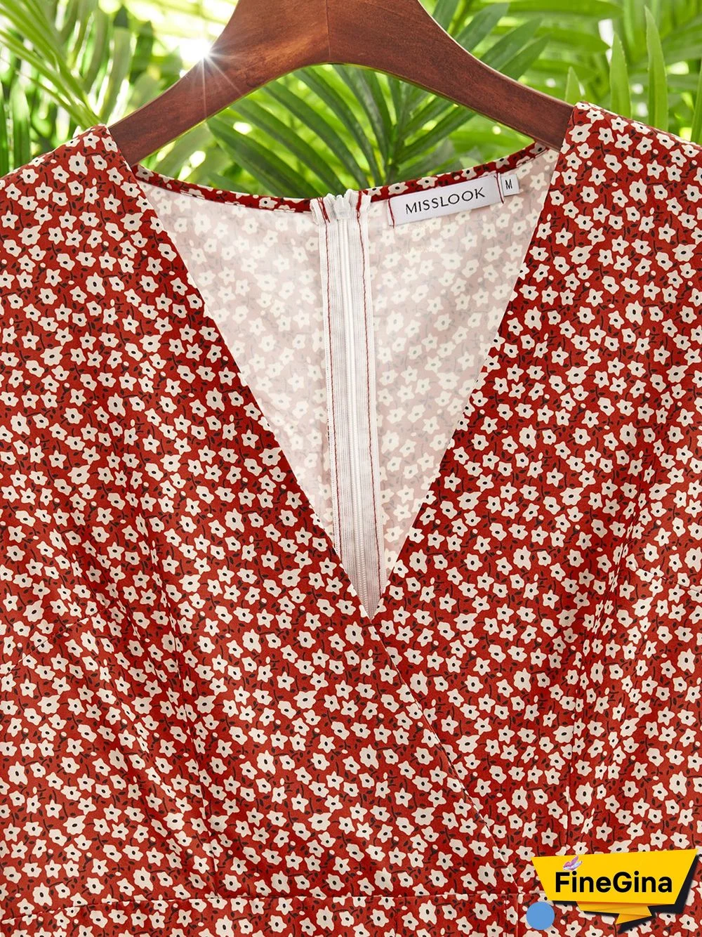 Printed Short Sleeve Swing Weaving Dress