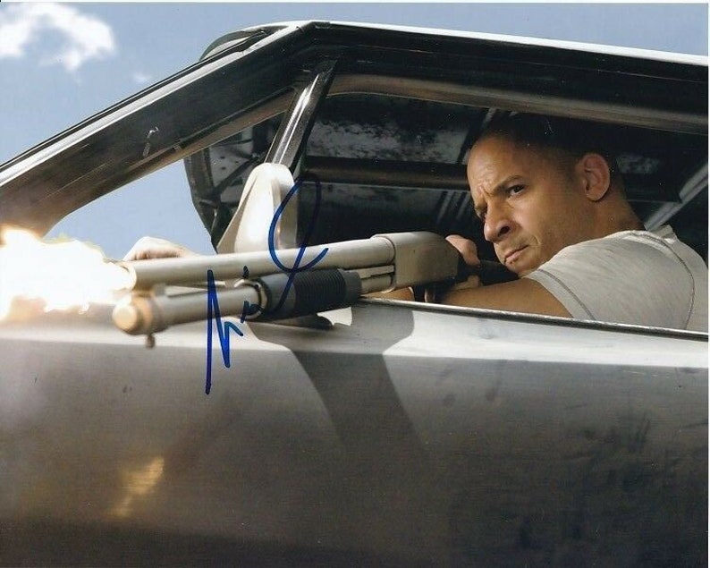 Vin diesel signed autographed fast and the furious dominic toretto 8x10 Photo Poster painting