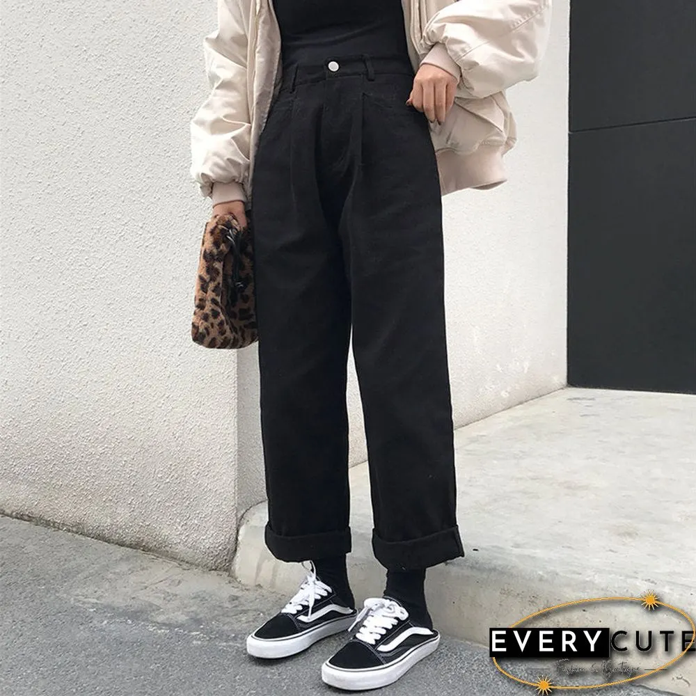 Alien Kitty loose high waist thin women pants spring autumn femme fashion simple casual