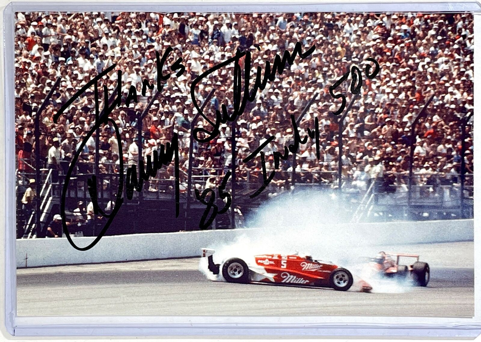 Danny Sullivan Signed 4x6 Photo Poster painting Indianapolis 500 Indy IRL Autograph Auto