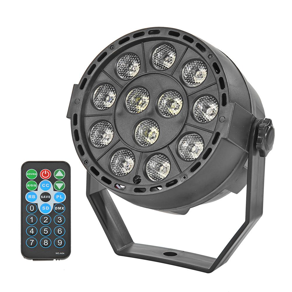 

12LED RGB Stage Light KTV Bar Club DJ Disco Par Lamp with Remote Control, Had, 501 Original