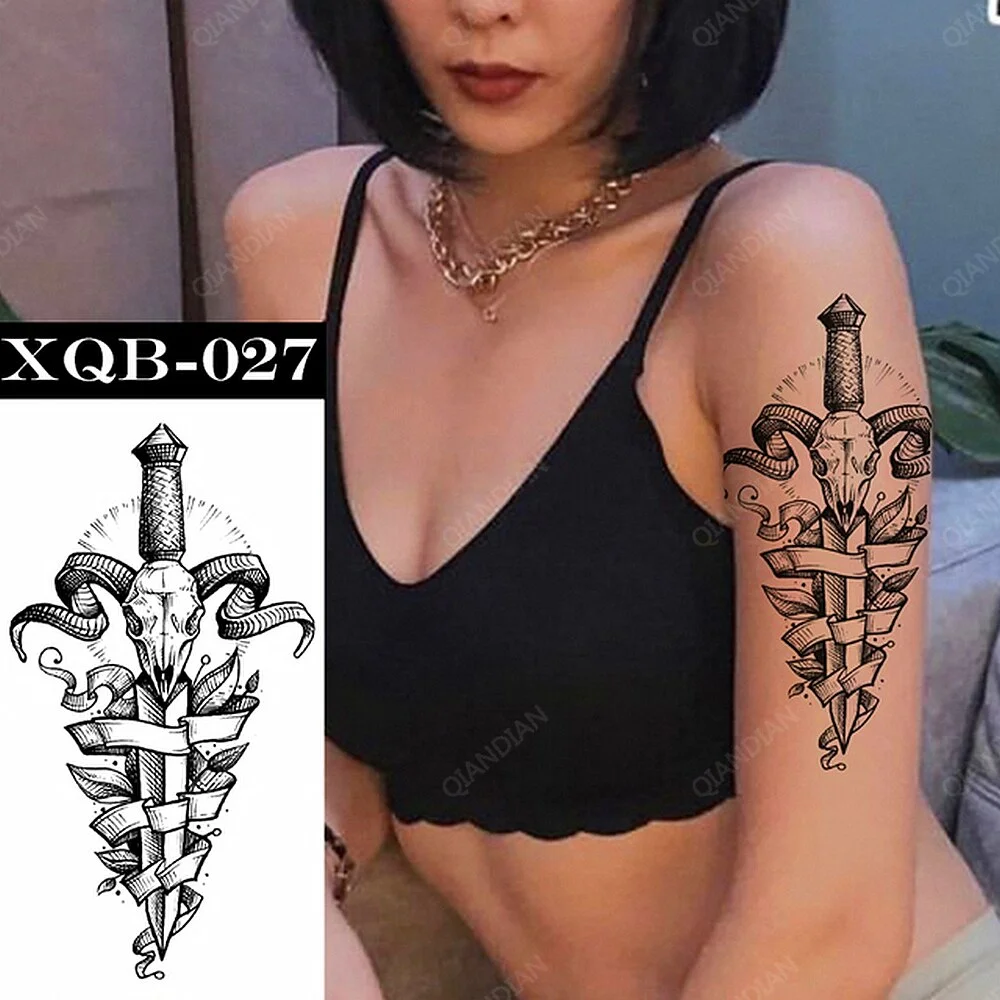 1pc Flower Women Waterproof Temporary Tattoos Fake Stickers Arm Sleeves Art Sexy Transfer Washable
