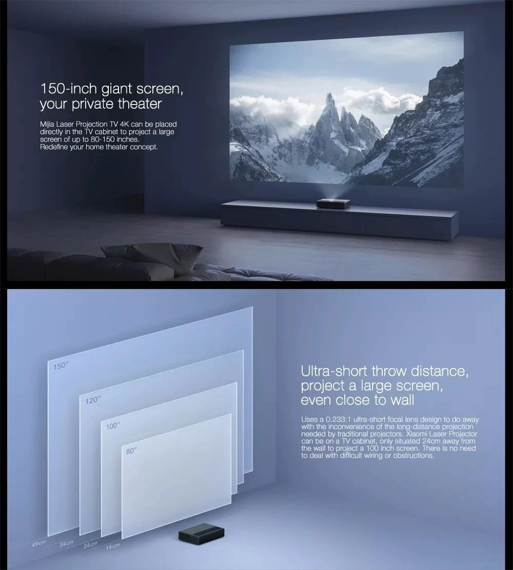 XIAOMI MI Laser Projector 150 "versione globale