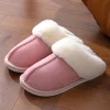 Women's Plush Warm Thick-soled Non-slip Thickened Cotton Slippers Loafers by Inlyline