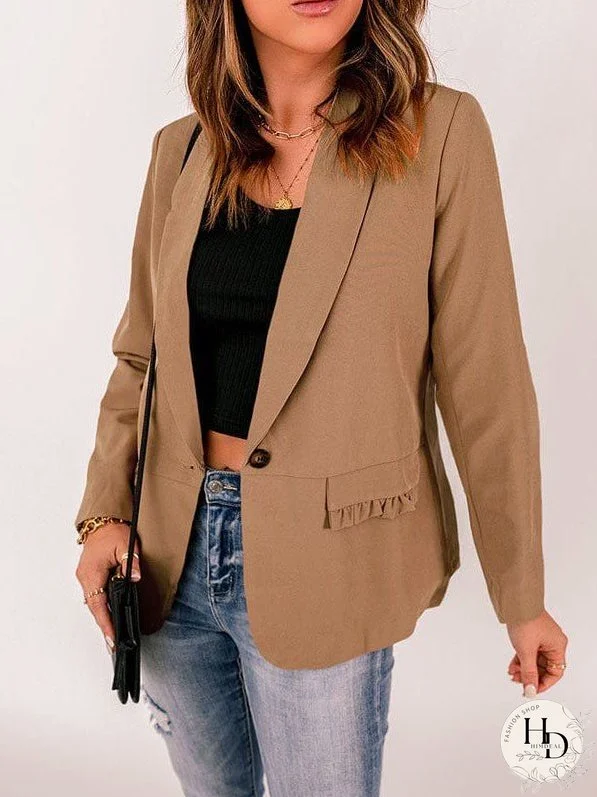 Trendy Women's Long Sleeve Blazer